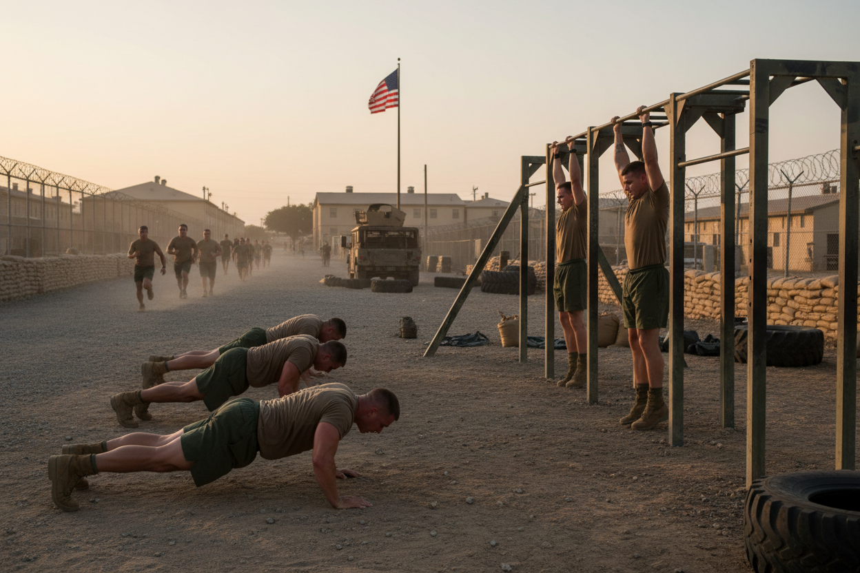 marines working out